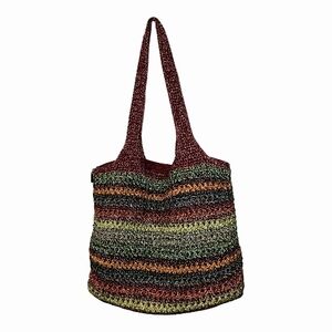 The Sak Multicolor Woven Shoulder Bag - Burgundy Strap